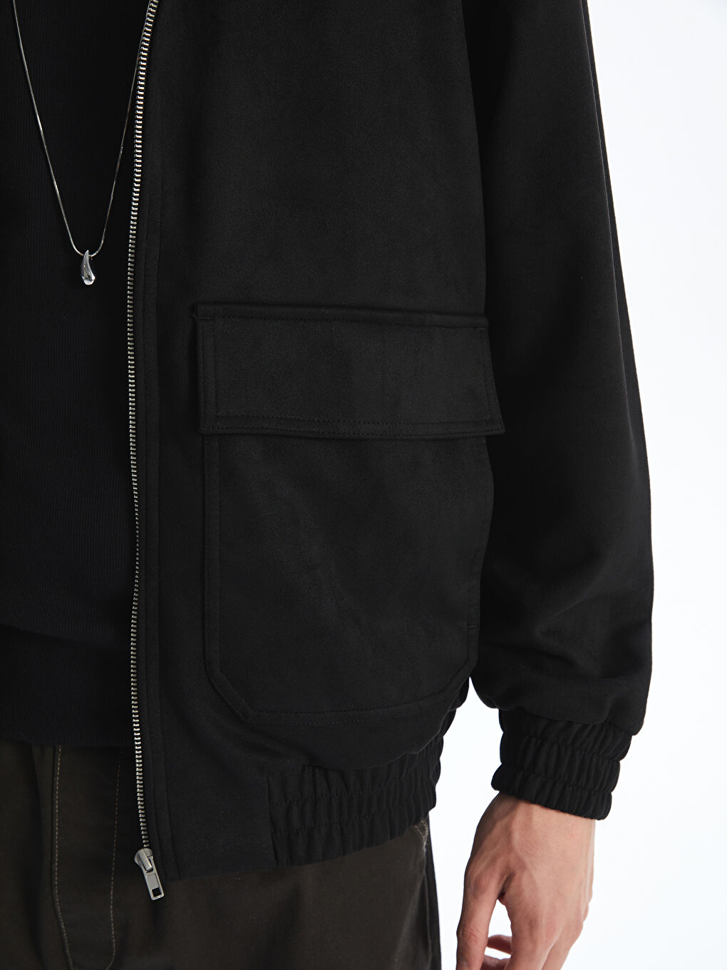 XSIDE Relaxed Fit Collared Neck Suede Men's Coat -S5OH68Z8-CVL