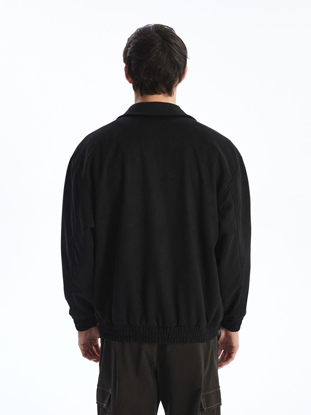 XSIDE Relaxed Fit Collared Neck Suede Men's Coat -S5OH68Z8-CVL