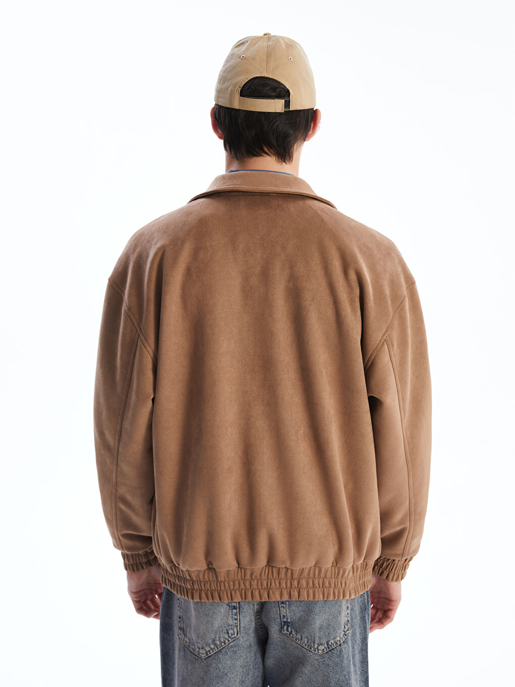 XSIDE Relaxed Fit Collared Neck Suede Men's Coat -S5OH68Z8-J0V