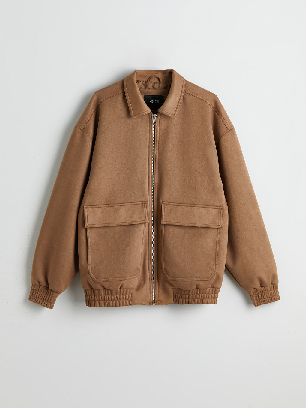 XSIDE Relaxed Fit Collared Neck Suede Men's Coat -S5OH68Z8-J0V