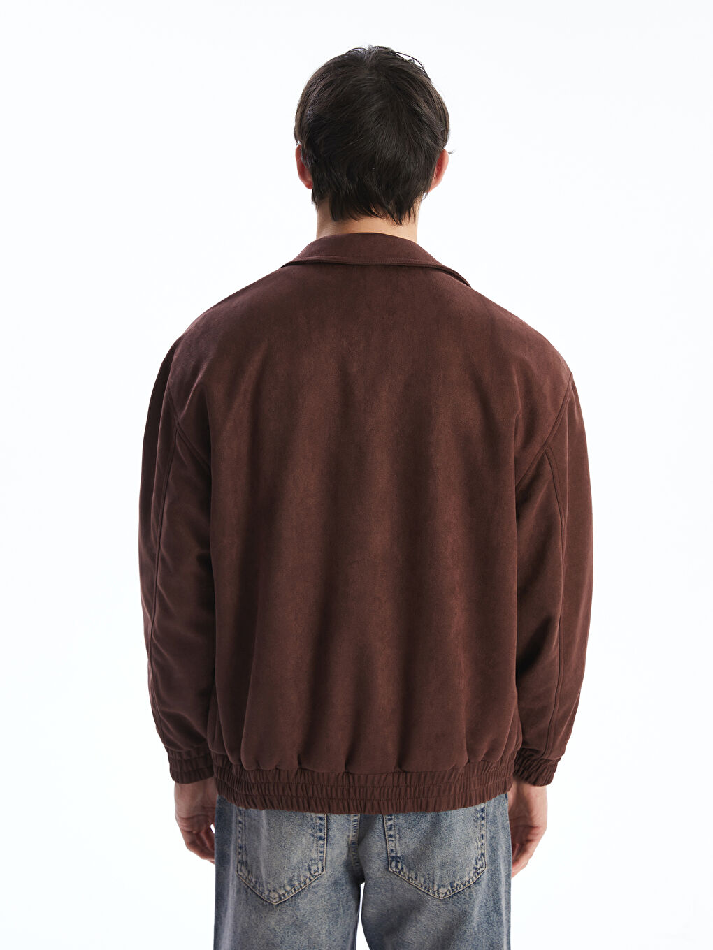 XSIDE Relaxed Fit Collared Neck Suede Men's Coat -S5OH68Z8-J0Y