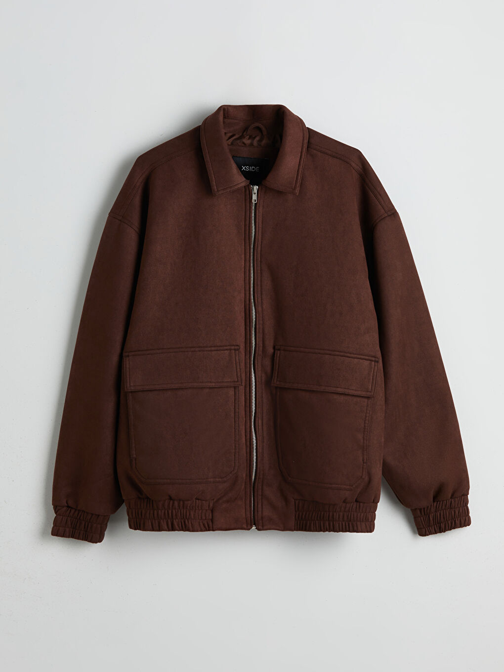 XSIDE Relaxed Fit Collared Neck Suede Men's Coat -S5OH68Z8-J0Y