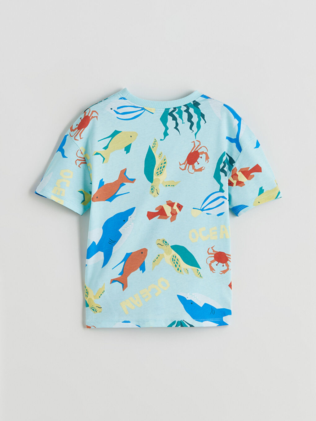 Mavi Bisiklet Yaka Baskılı Erkek Çocuk Tişört-2