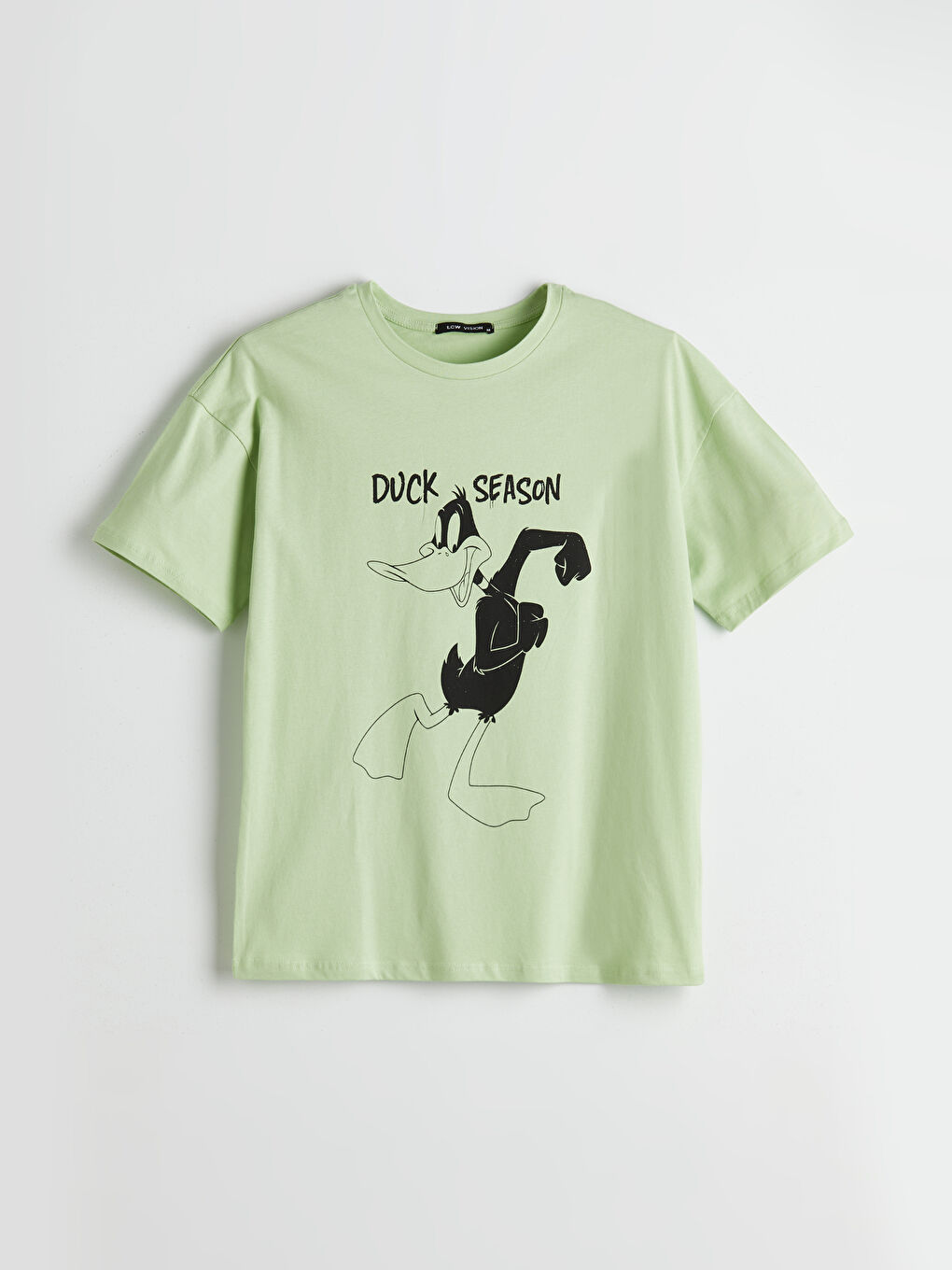 T-shirt pour Femmes à Col Rond Imprimé Daffy Duck-4