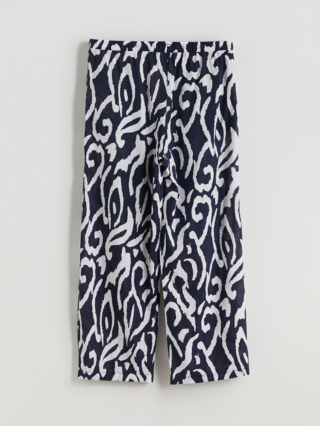 LCW Vision Elasticated Waist Patterned Wide Leg Women's Trousers -S5OI13Z8-LQN