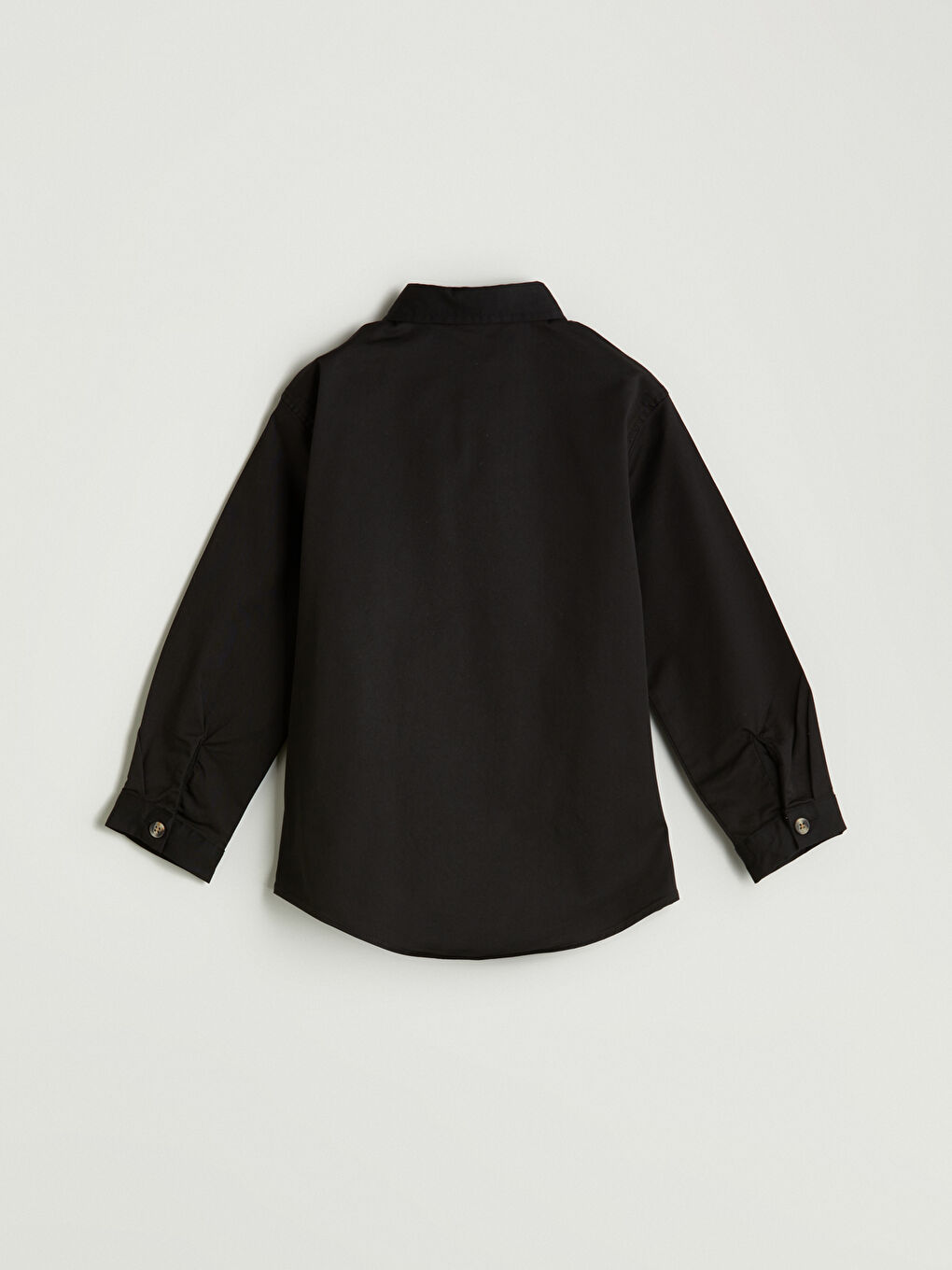 Siyah Basic Erkek Çocuk Gabardin Gömlek-2