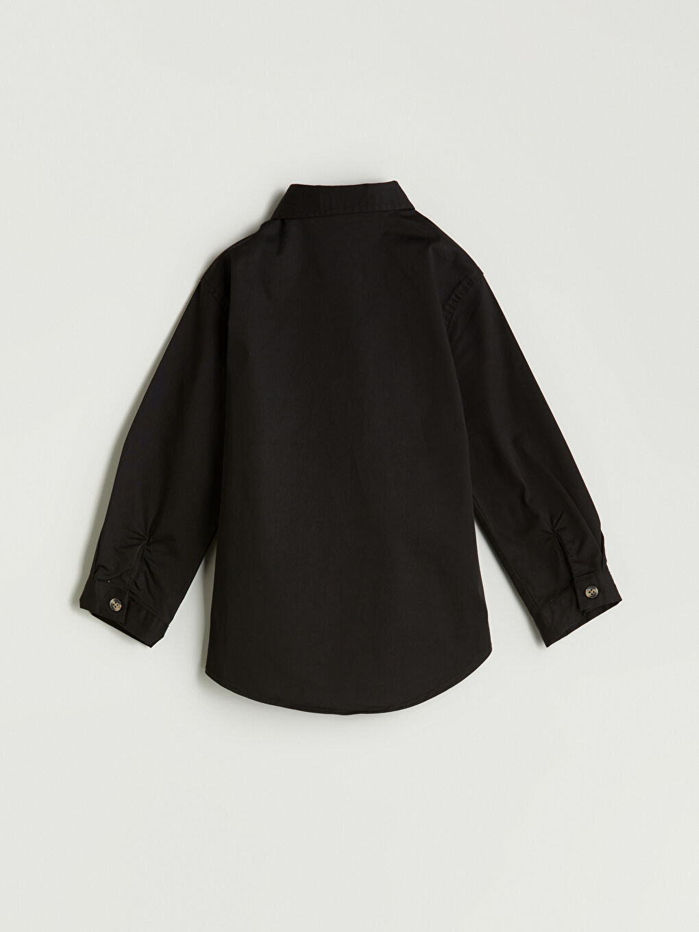 Siyah Basic Erkek Çocuk Gabardin Gömlek-2
