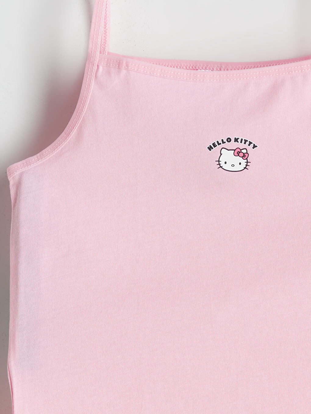 Pembe Hello Kitty Baskılı İp Askılı Kız Çocuk Atlet-1