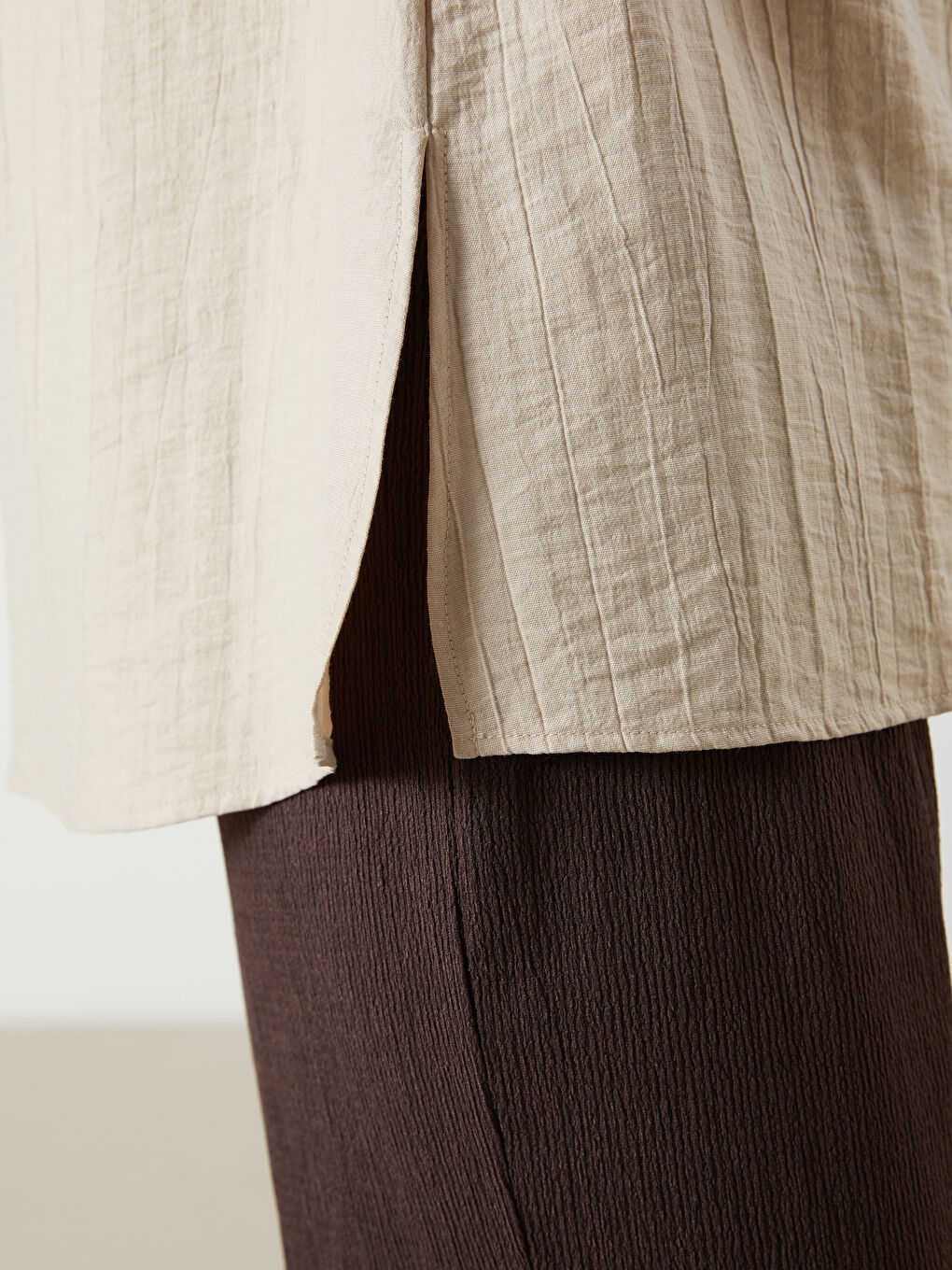 Crew Neck Textured Blouse -S5OI66Z8-DXR