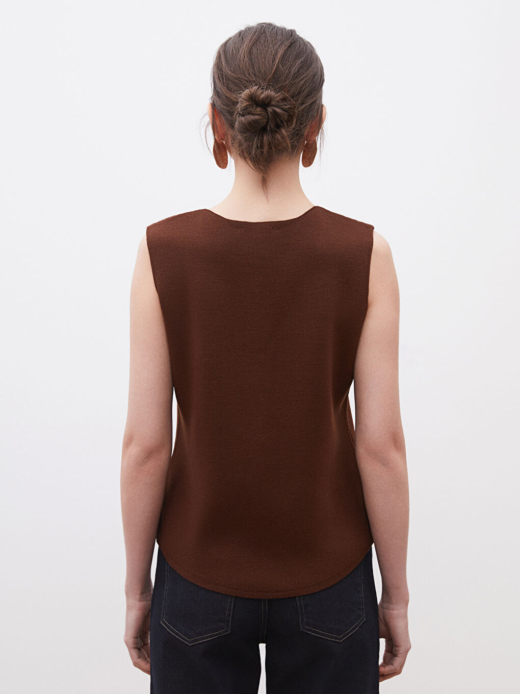 V Neck Regular Women's Tricot Vest -S5OI78Z8-J0W