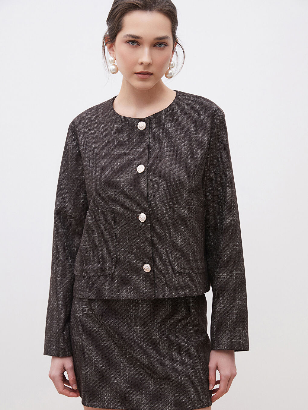 Woman BROWN Jacket -S5OI82Z8-LEW
