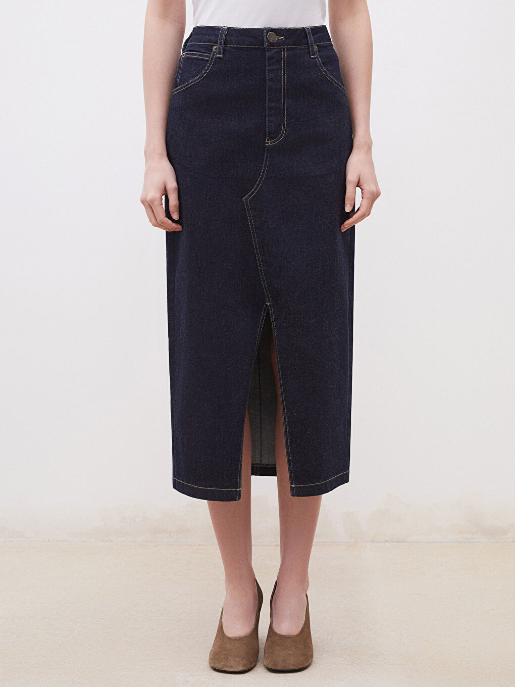 Woman NAVY Denim Skirt -S5OI88Z8-344