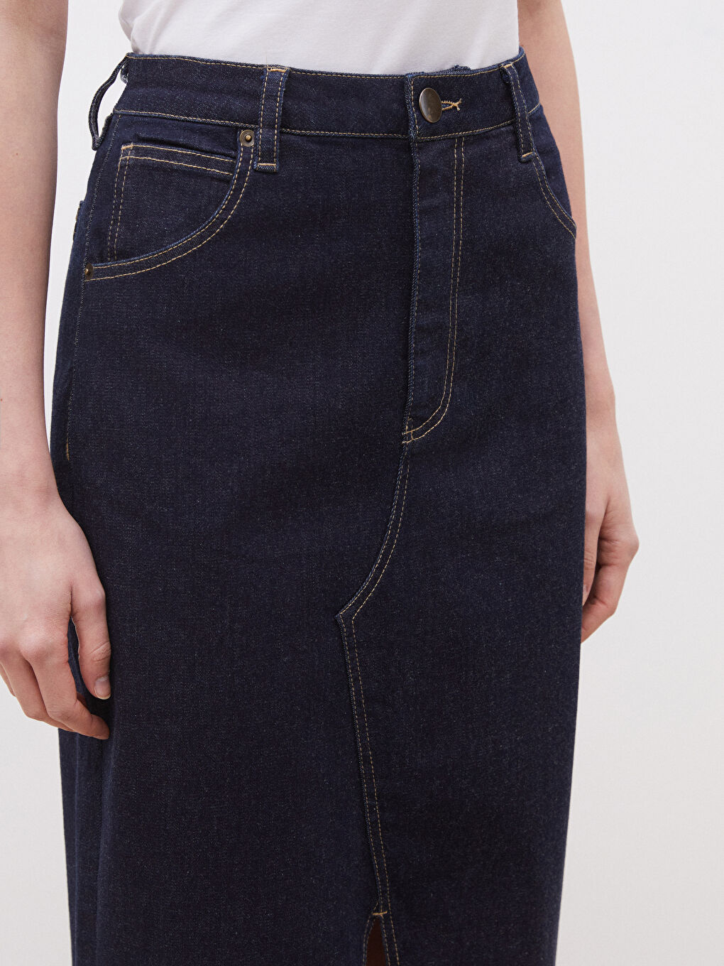 Woman NAVY Denim Skirt -S5OI88Z8-344