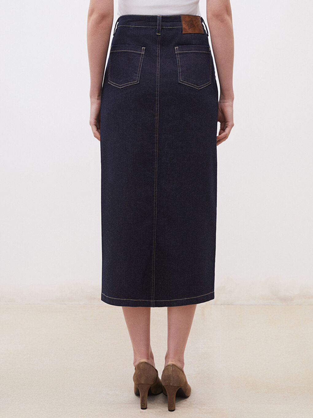 Woman NAVY Denim Skirt -S5OI88Z8-344