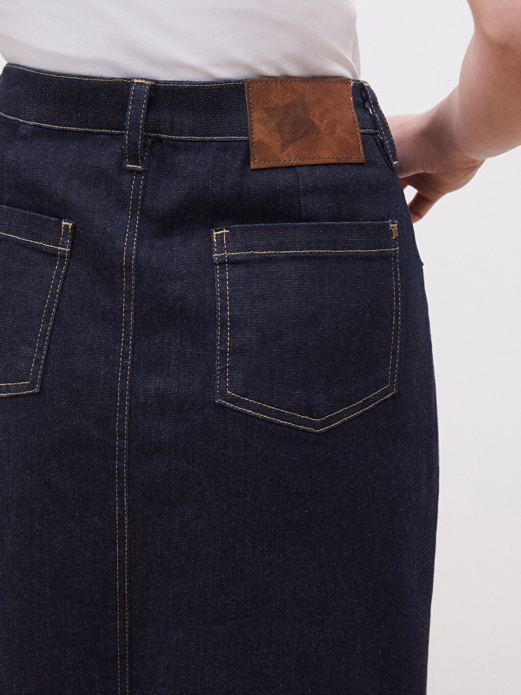 Woman NAVY Denim Skirt -S5OI88Z8-344