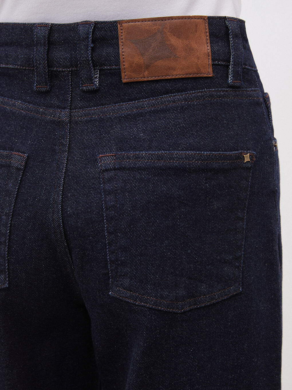 Lacivert Wideleg Kadın Jean Pantolon-2