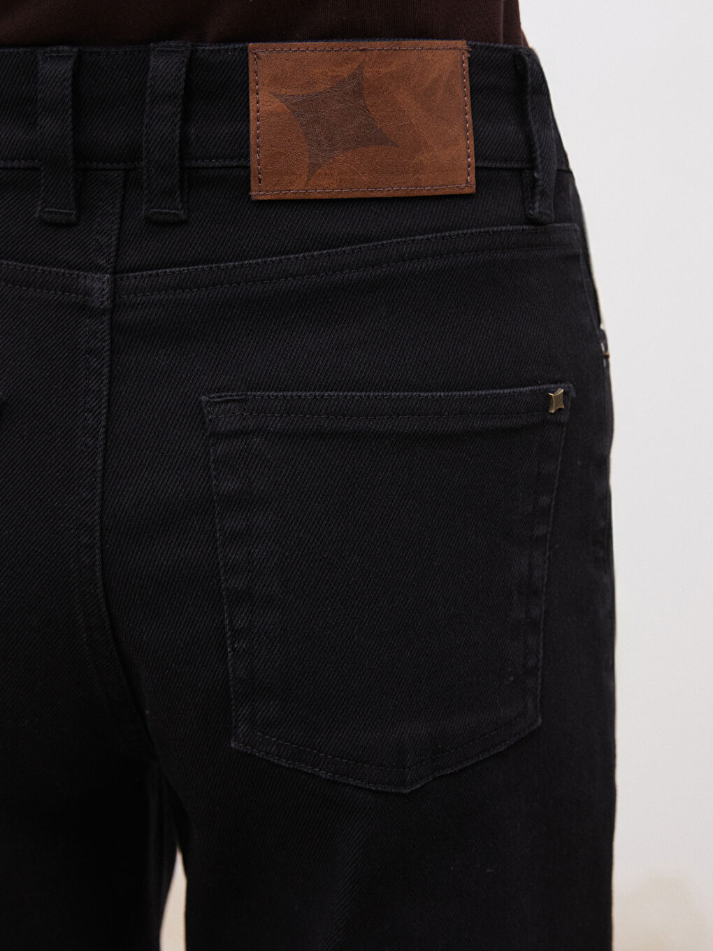 Siyah Wideleg Kadın Jean Pantolon-2