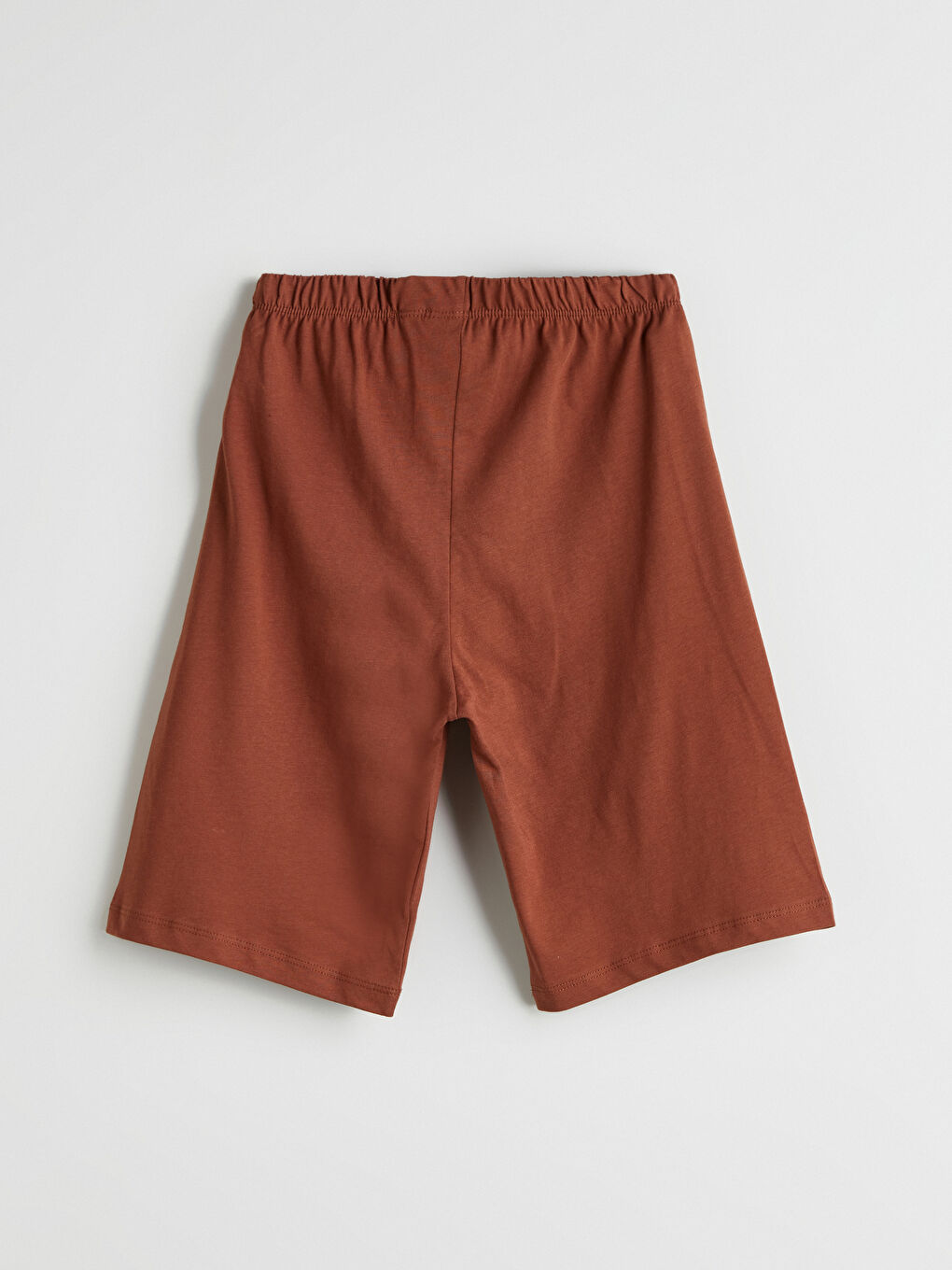 Kahverengi Beli Lastikli Erkek Çocuk Pijama Şort-1