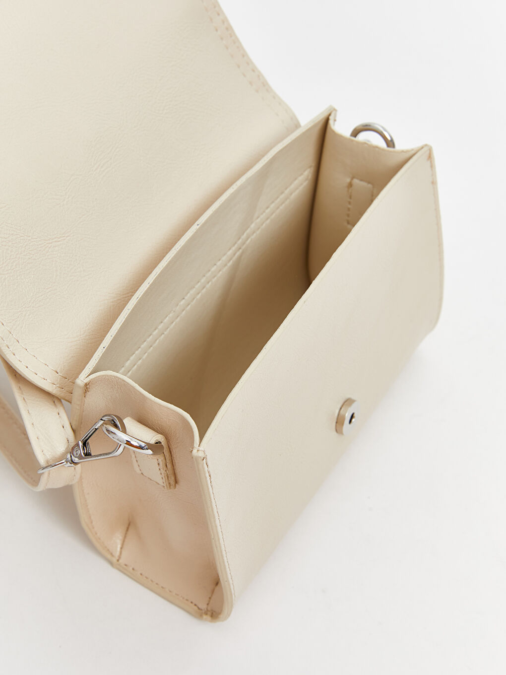 LCW ACCESSORIES Bej Deri Görünümlü Kadın Omuz Çantası - 2