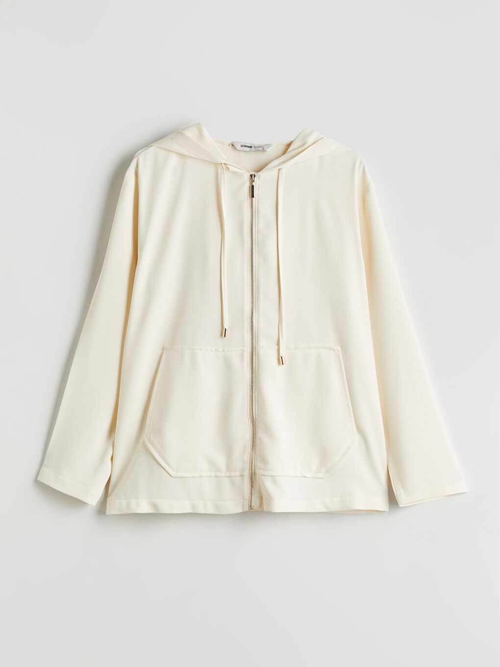 Bej Kapüşonlu Kadın Tunik-4