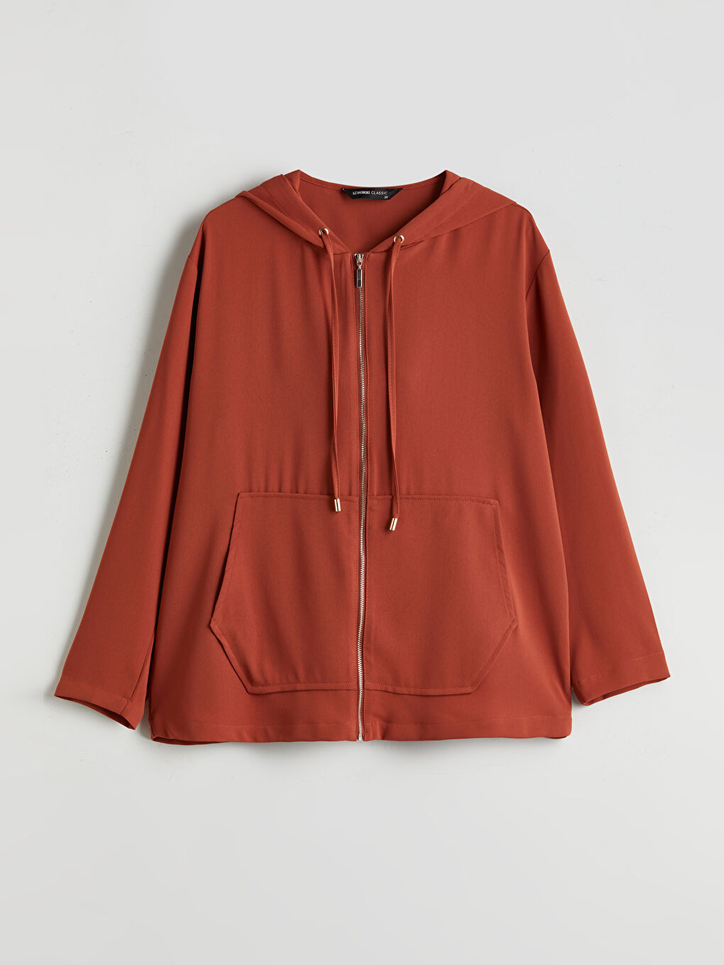 Kahverengi Kapüşonlu Kadın Tunik-4