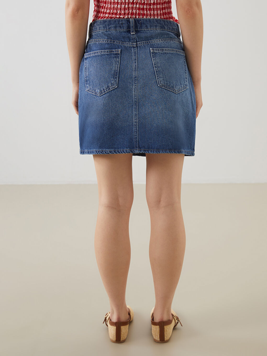 Slim Fit Mini Denim Skirt -S5OK07Z8-J0N