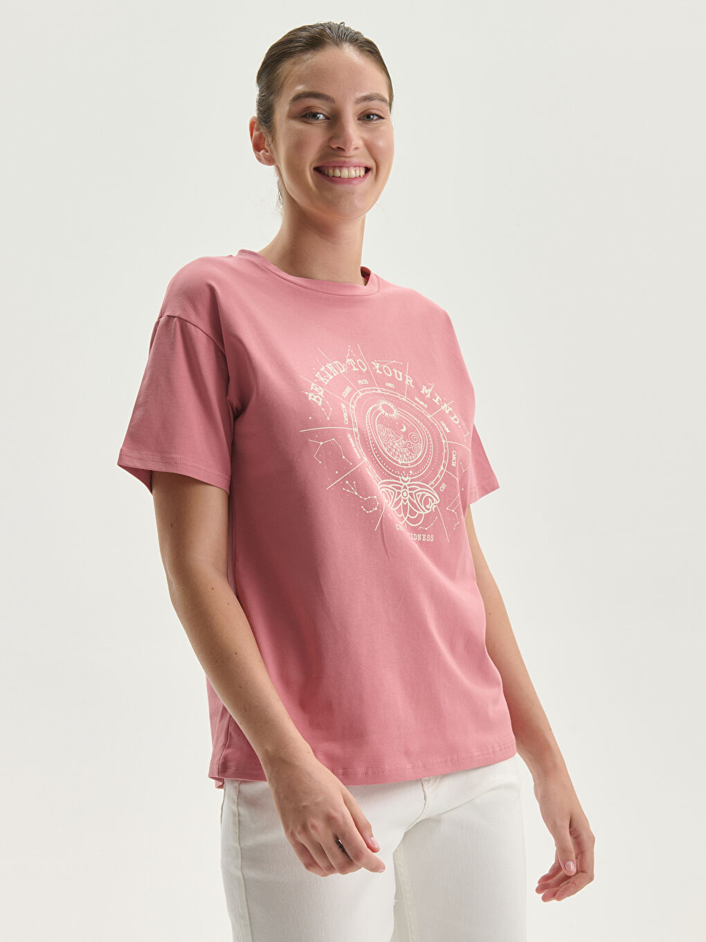 Crew Neck Printed Women's T-Shirt