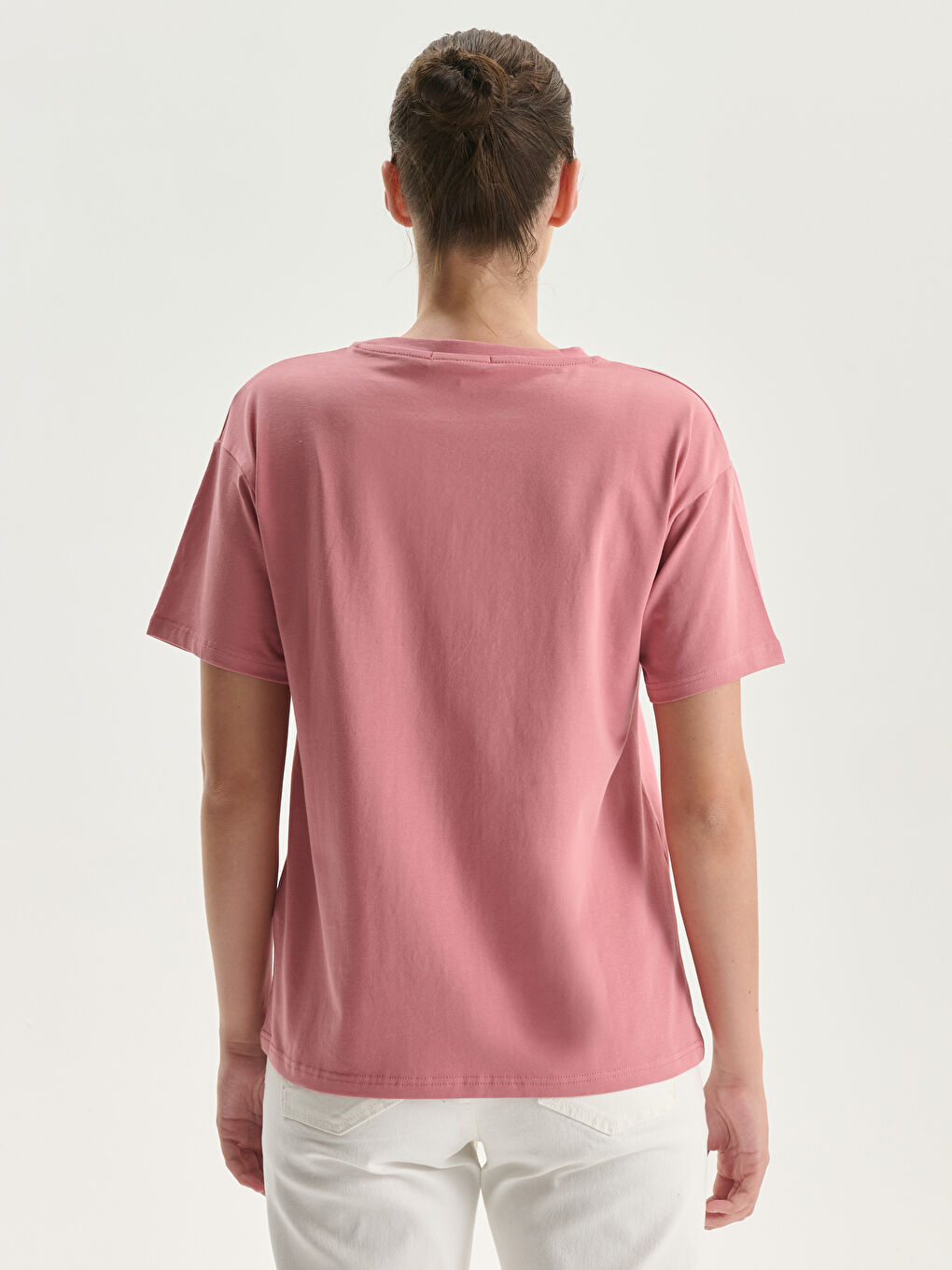 Crew Neck Printed Women's T-Shirt-3