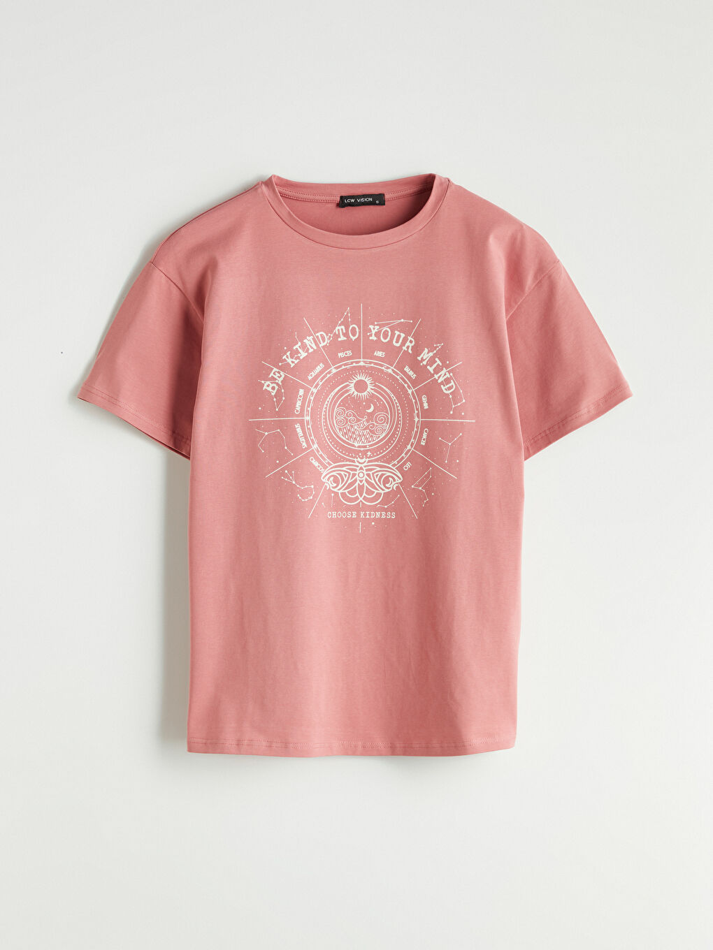 Crew Neck Printed Women's T-Shirt-4