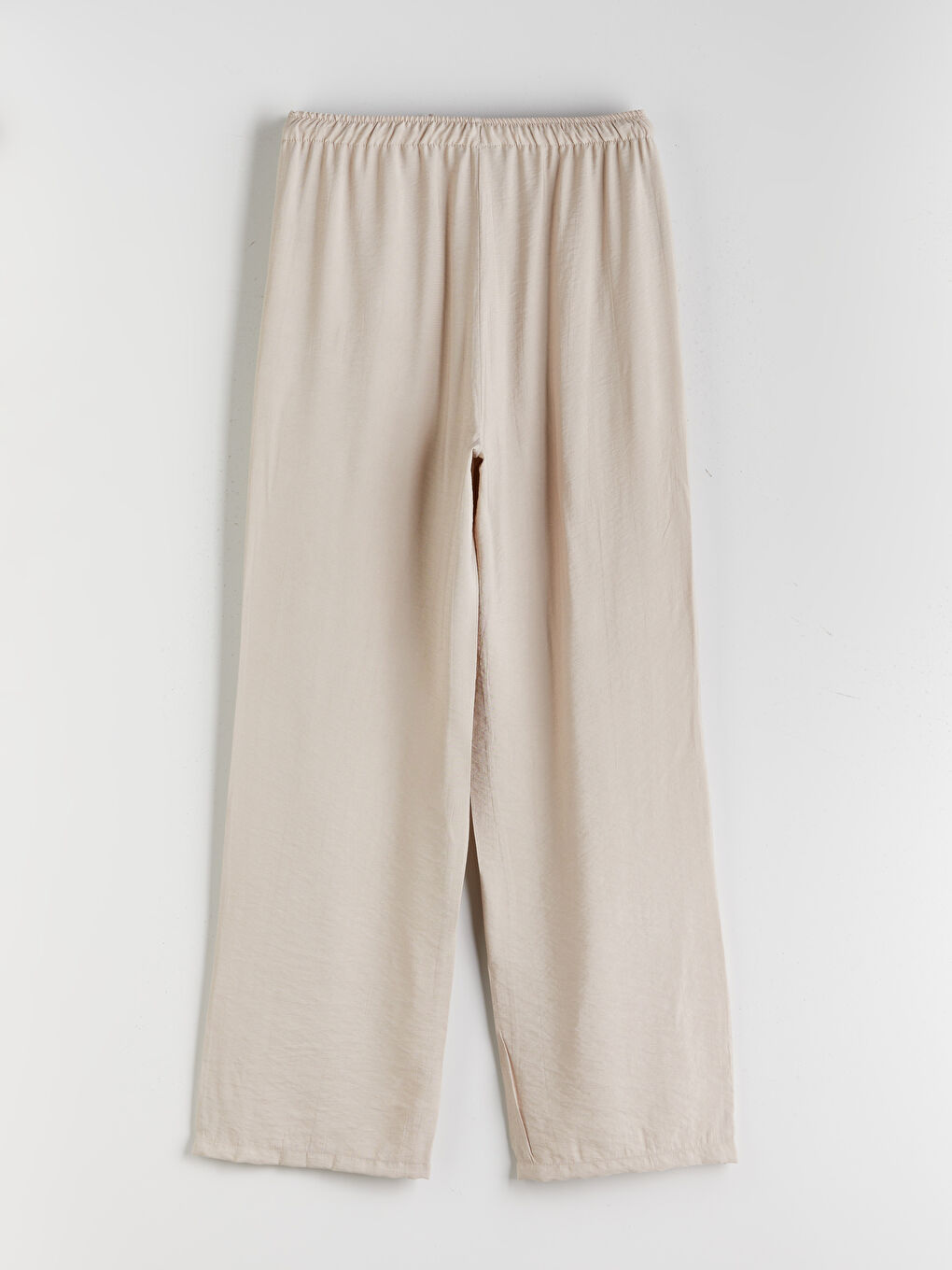 LCWAIKIKI Classic Elasticated Waist Textured Wide Leg Women's Trousers -S5OK26Z8-GD0