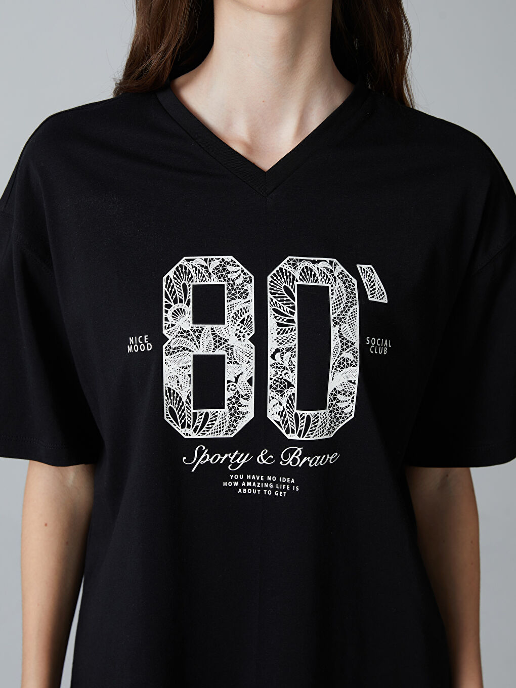 Teenage Girl BLACK T-Shirt -S5OK49Z4-CVL