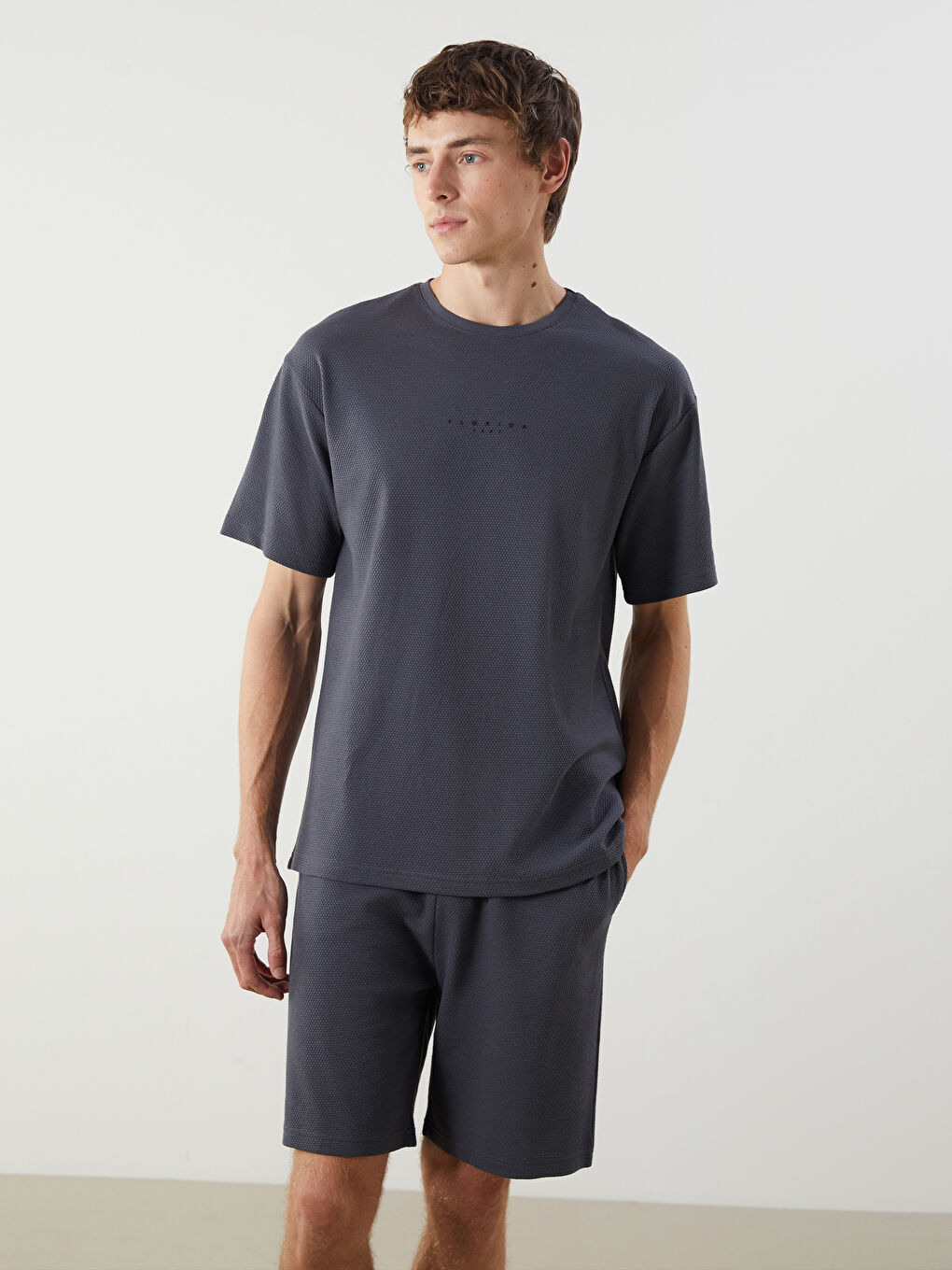 Regular Fit Men's Short Pyjama Set -S5OK63Z8-HKS