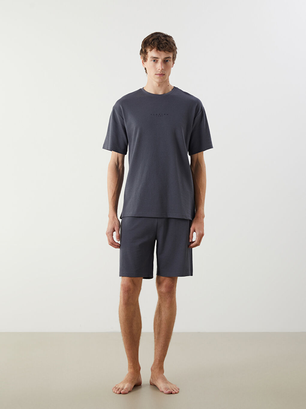 Regular Fit Men's Short Pyjama Set -S5OK63Z8-HKS