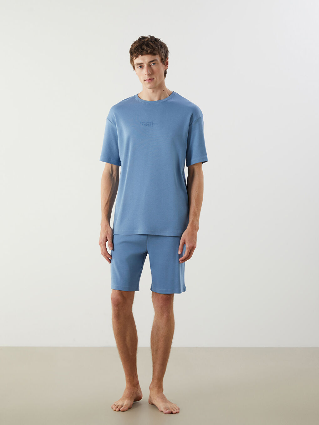 LC WAIKIKI Regular Fit Men's Short Pyjama Set -S5OK66Z8-H9N