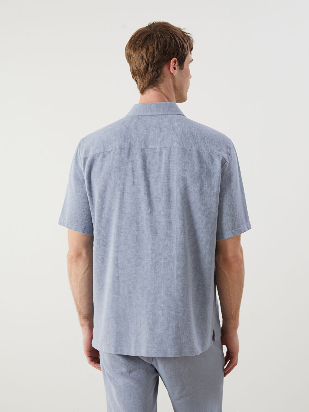 Regular Fit Short Sleeve Dobby Men's Shirt -S5OK72Z8-UCK
