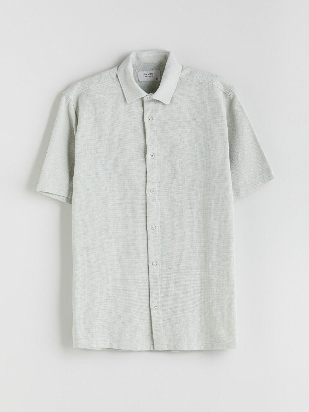 Regular Fit Short Sleeve Dobby Men's Shirt -S5OK72Z8-VYW