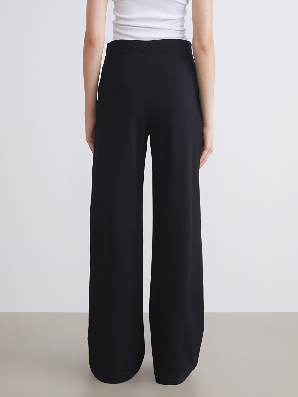 LCW Modest Elasticated Waist Wide Leg Women's Sweatpants -S5OK82Z8-CVL