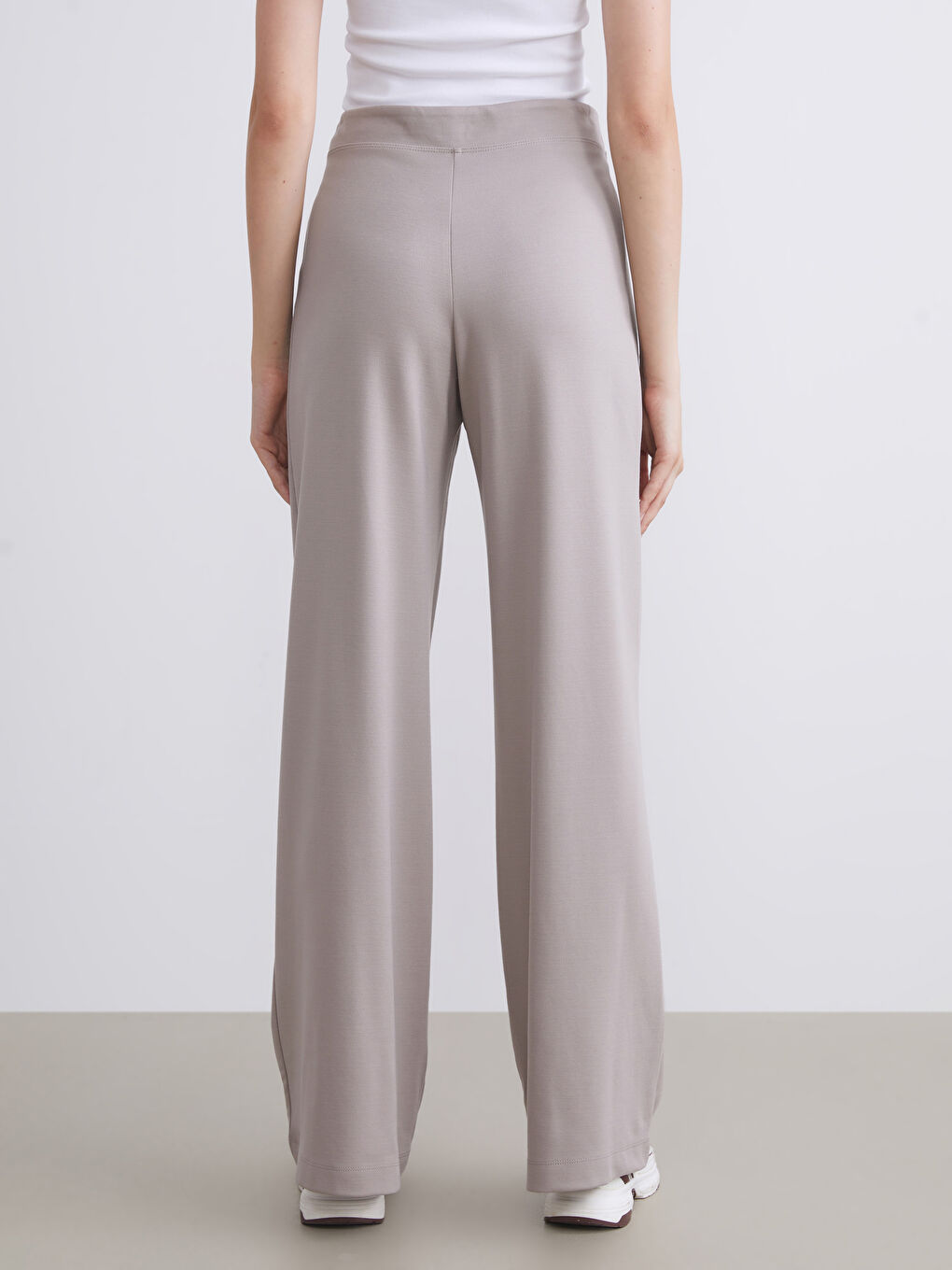 LCW Modest Elasticated Waist Wide Leg Women's Sweatpants -S5OK82Z8-GK0