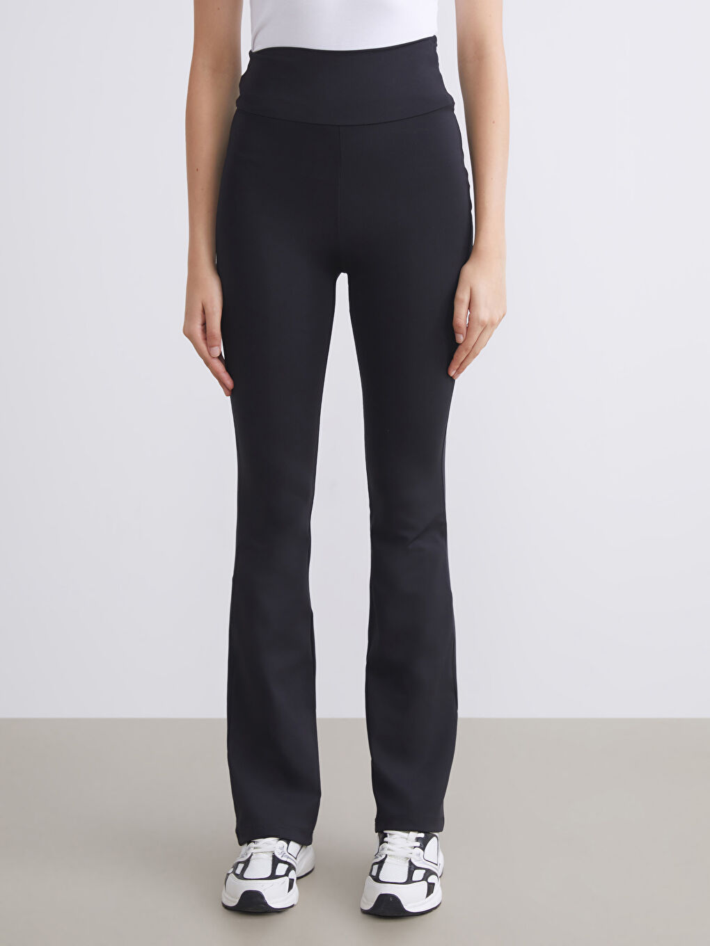 Elasticated Waist Flared Women's Sweatpants-1