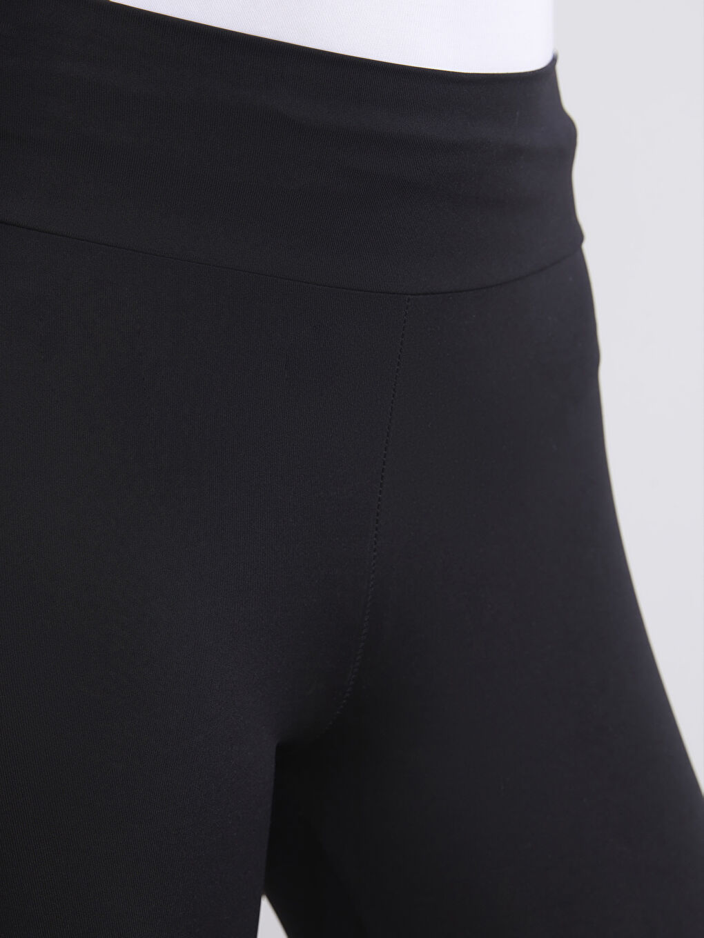 Siyah Beli Lastikli Kadın Spor Tayt-2