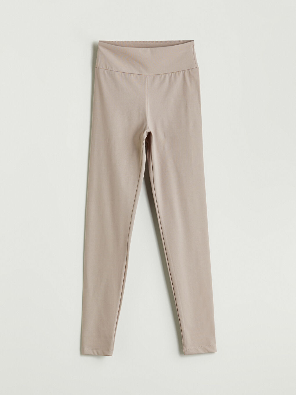 Kahverengi Beli Lastikli Kadın Spor Tayt-4