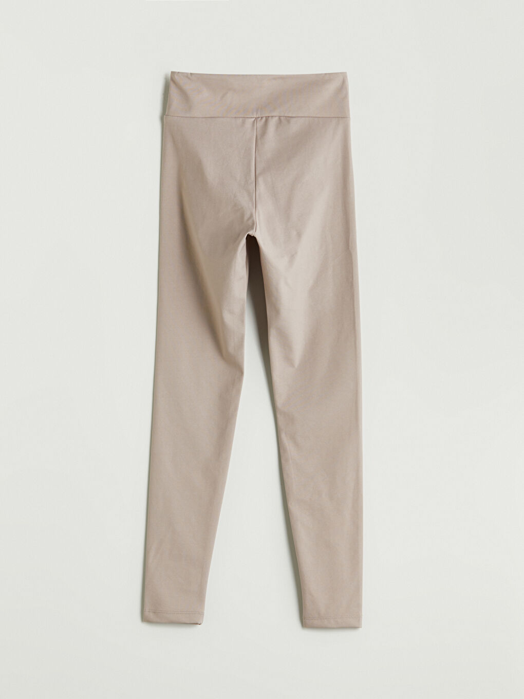 Kahverengi Beli Lastikli Kadın Spor Tayt-5