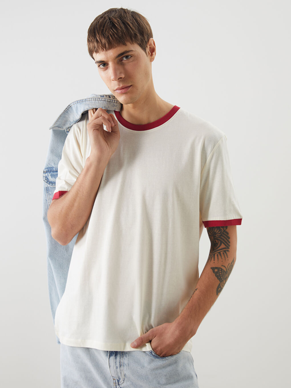 Crew Neck Jersey Men's T-Shirt -S5OL02Z8-J1F