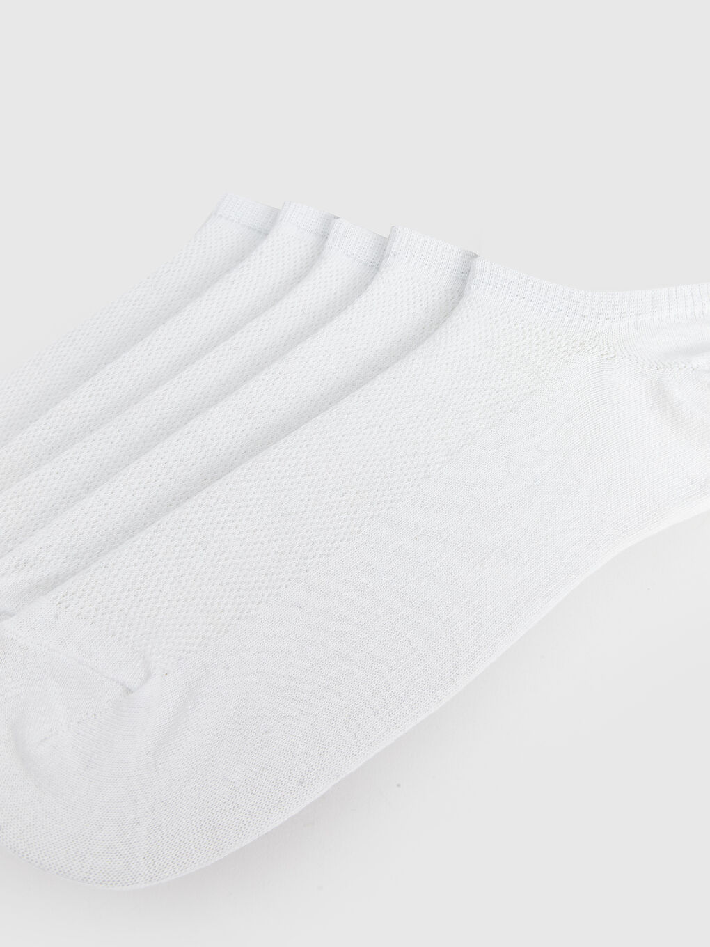 Beyaz Erkek Patik Çorap 5'li-4