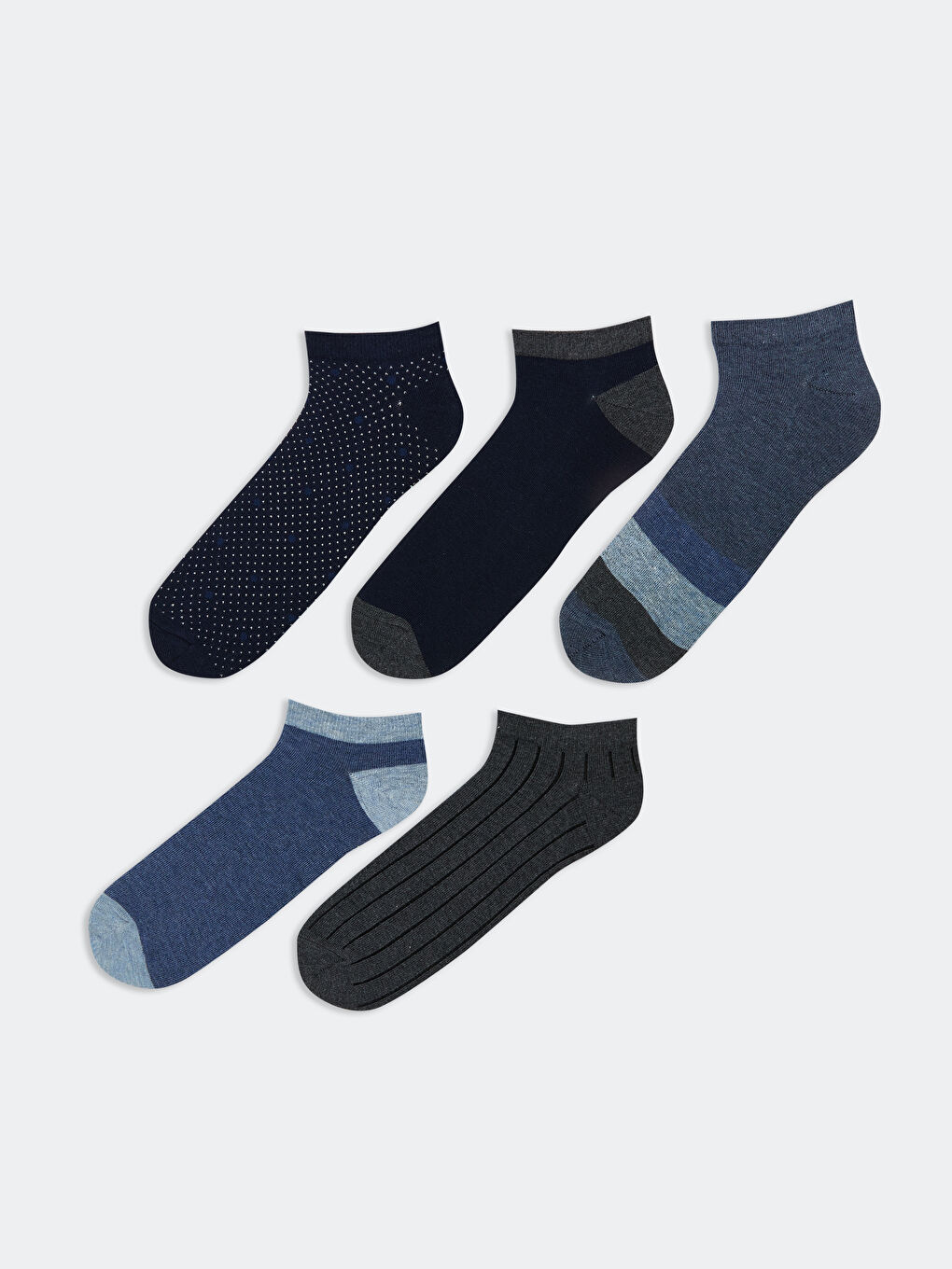 Patterned Men's Booties Socks 5 Pack -S5OL42Z8-K00