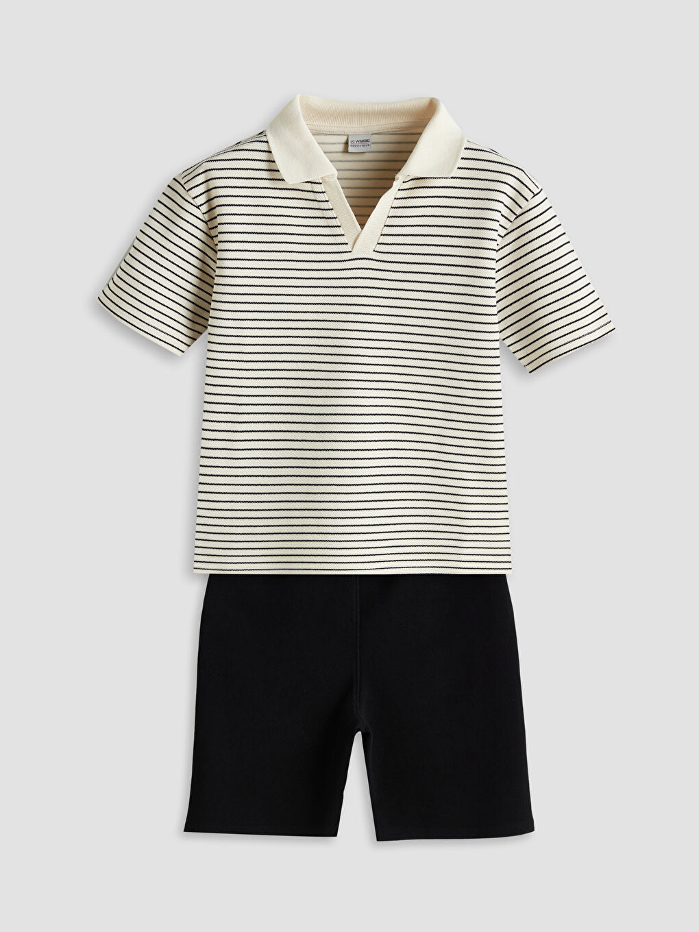 LCW Kids Polo Neck Boys' T-Shirt and Shorts -S5OL52Z4-LE4