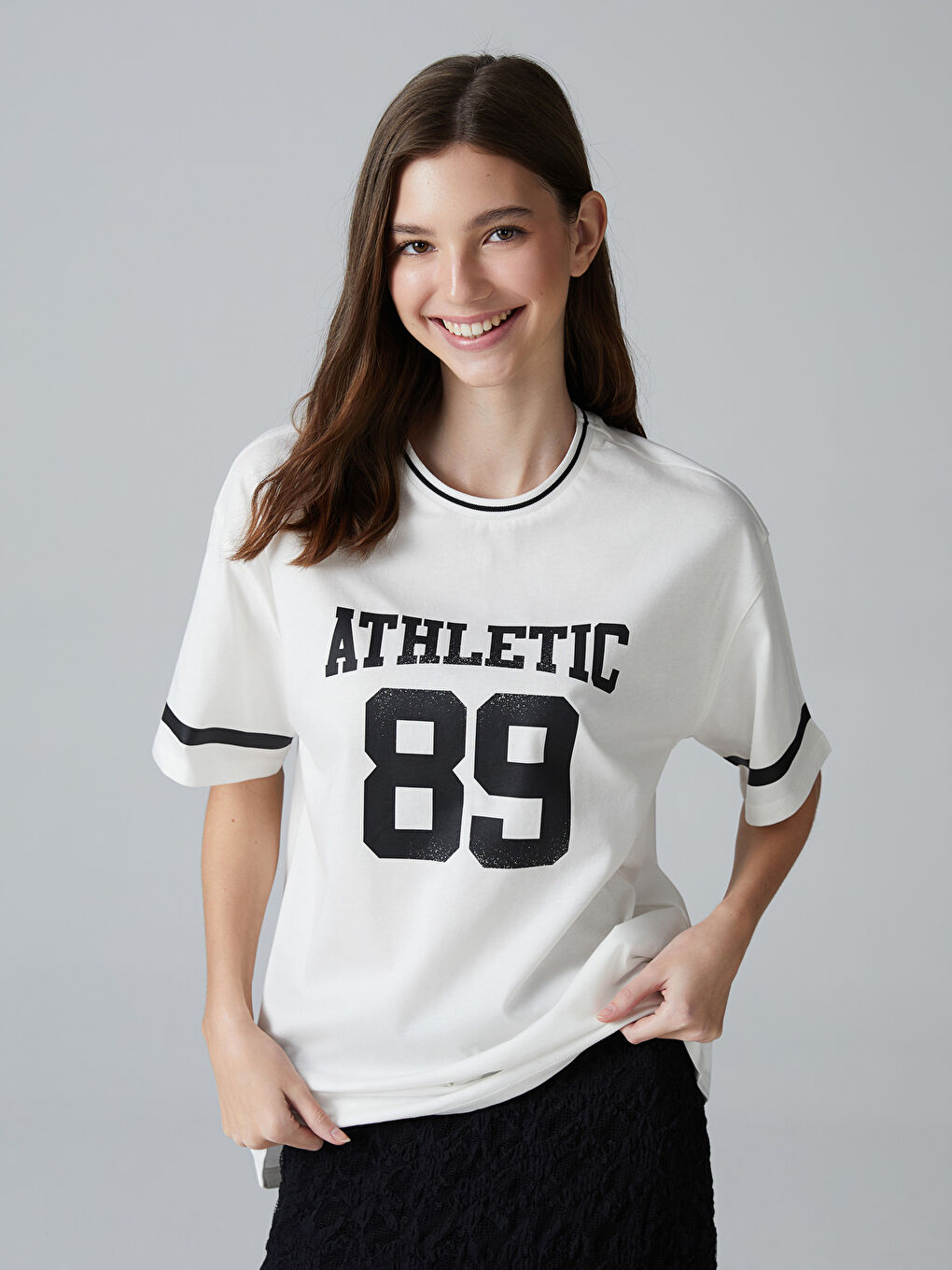 Teenage Girl ECRU T-Shirt -S5OL63Z4-FDU