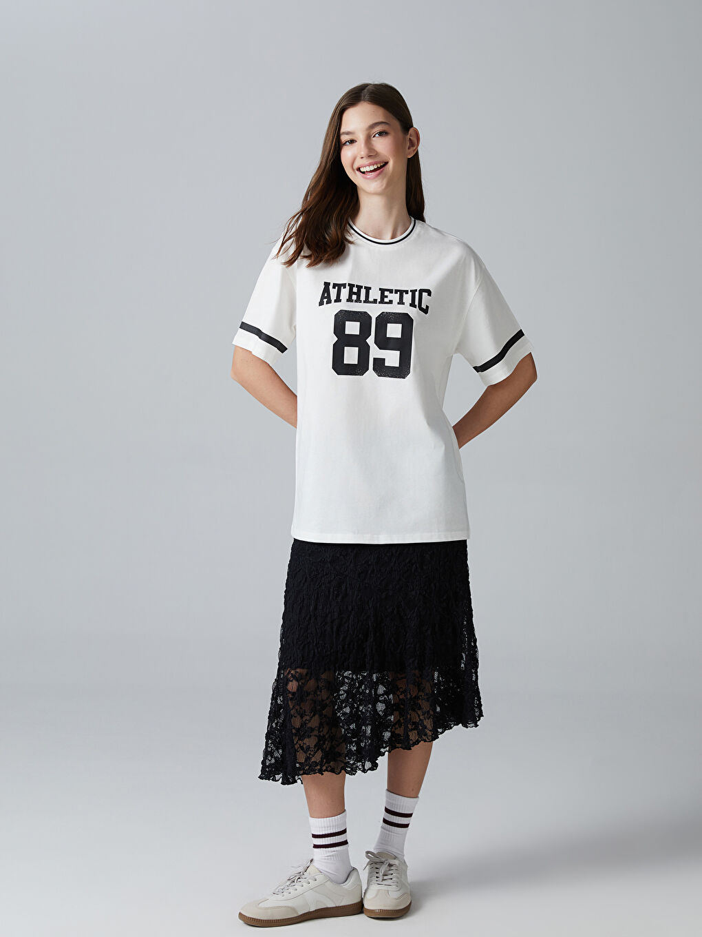 Teenage Girl ECRU T-Shirt -S5OL63Z4-FDU