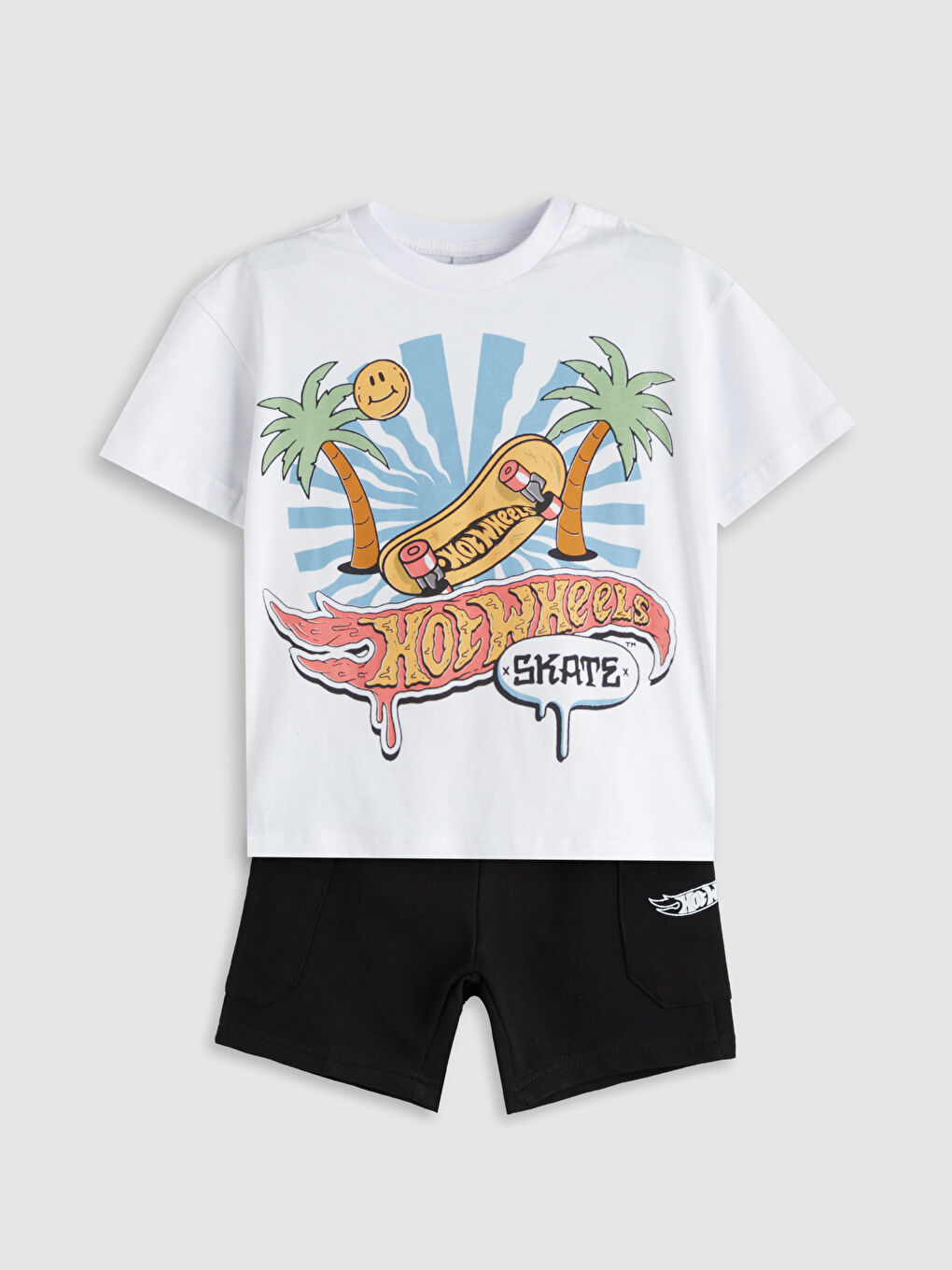 Hot Wheels Ensemble T-Shirt et Short Imprimé Garçons 2 Pièces