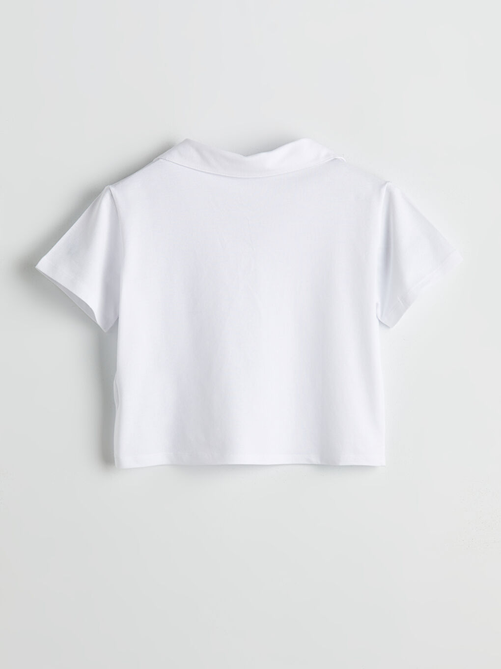 Natuvera Beyaz Polo Yaka Pike Crop - 1